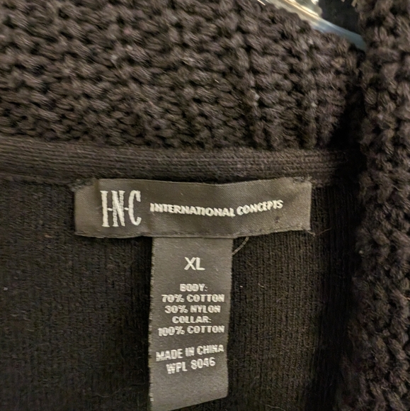 Inc women's zip up sweater black sz XL - Picture 3 of 3